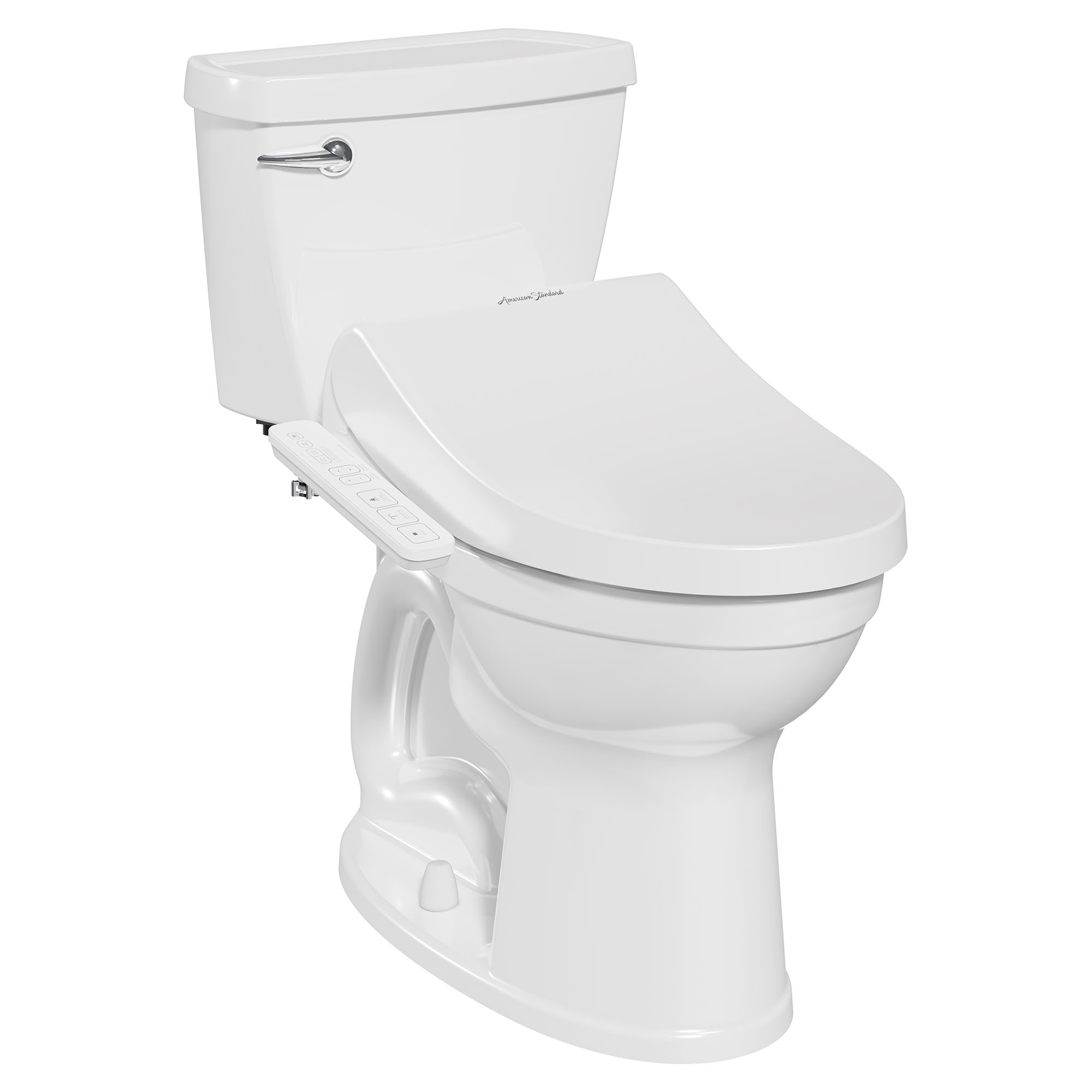 Advanced Clean 1.0 SpaLet Bidet Seat and Champion 4 Right Height Elongated 1.28 GPF Toilet Combo